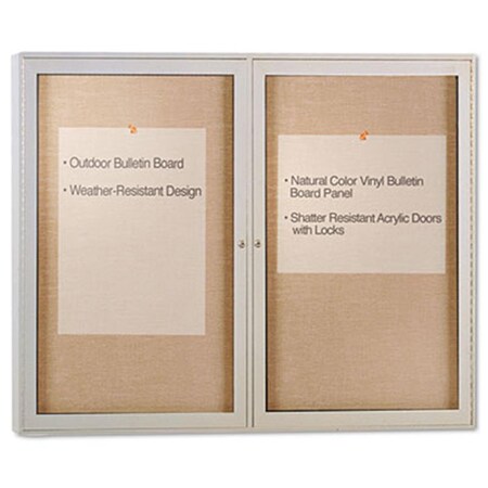 Ghent Manufacturing Ghent PA23648VX181 Enclosed Outdoor Bulletin Board- 48 x 36- Satin Finish PA23648VX-181